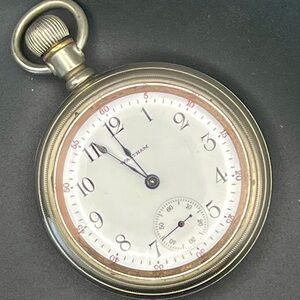 Waltham Pocket Watch White Dial Grade 1 18s Vintage 1916 15 Jewel Runs